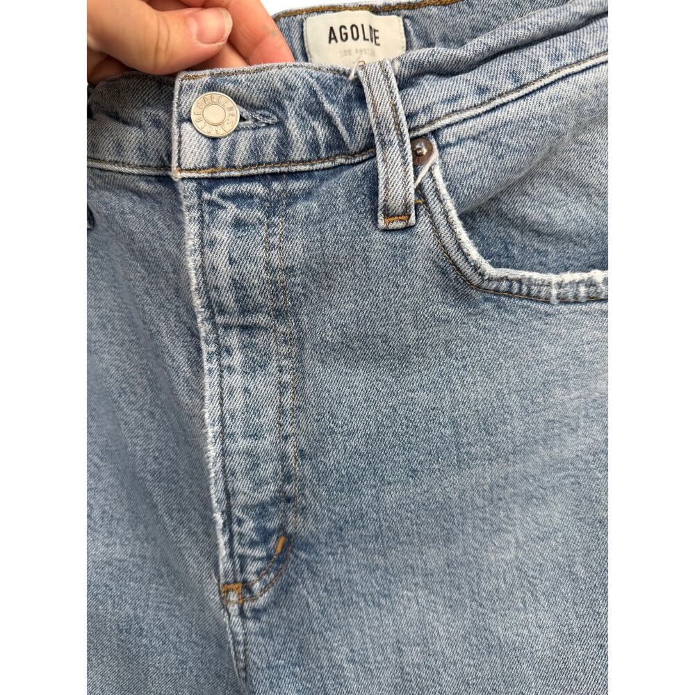 AGOLDE Wilder Mid Rise Comfort Straight Leg Jeans Light Wash Size 28 A156C - Picture 4 of 8